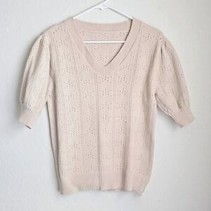 Puffed Short Sleeve Sweater